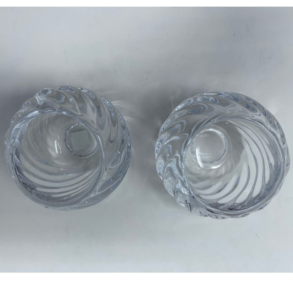 Party Lite Illusions Glass Heavy Tealight Votive/Candleholders 3" Tall x 3 Wide - Picture 3 of 9